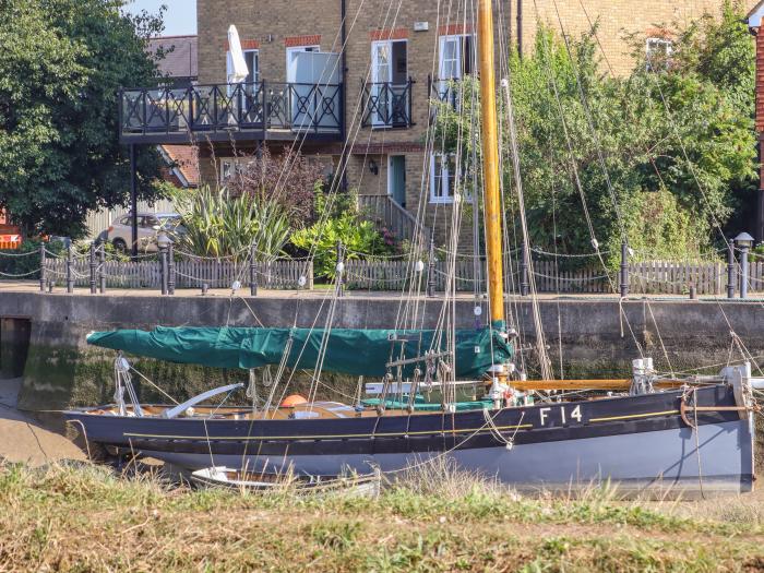 46 By The Creek, Faversham, Kent. Two-bedroom home with riverside views. Enclosed garden. Near AONB.