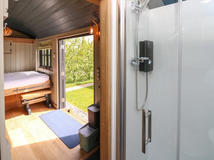 Malbec is near Seaview, Isle of Wight. One-bed shepherd's hut, ideal for couples. Woodburning stove.