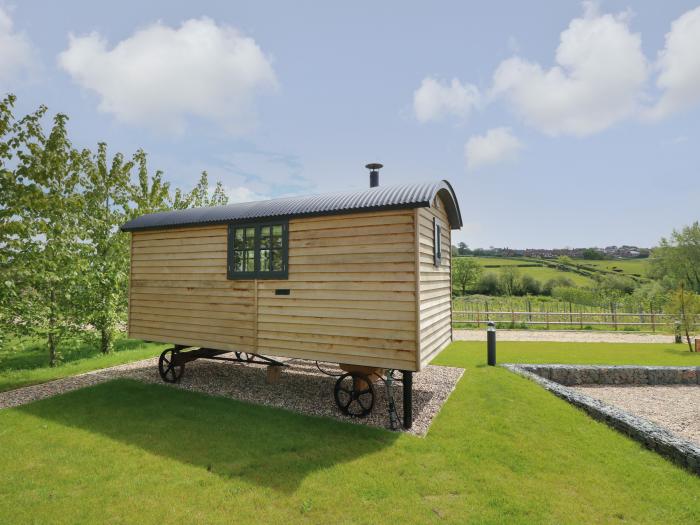 Malbec is near Seaview, Isle of Wight. One-bed shepherd's hut, ideal for couples. Woodburning stove.