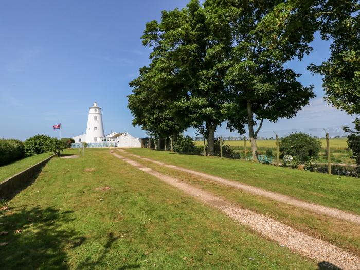 The Sir Peter Scott Lighthouse near Sutton Bridge, in Lincolnshire. A unique and listed lighthouse.