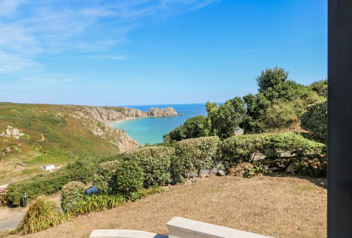 Beachcomber, in Porthcurno near Sennen, Cornwall. Off-road parking. Ground-floor apartment. No pets.