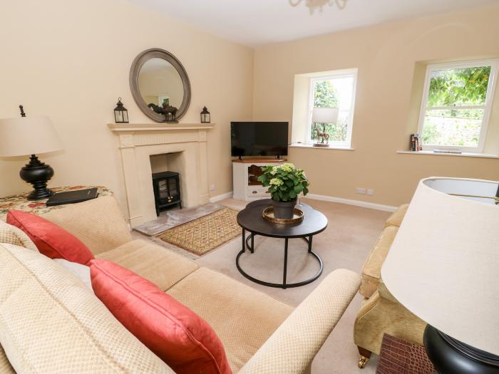 Jasmine Cottage near Richmond, in North Yorkshire. Three-bedroom cottage, with pet-friendly garden.