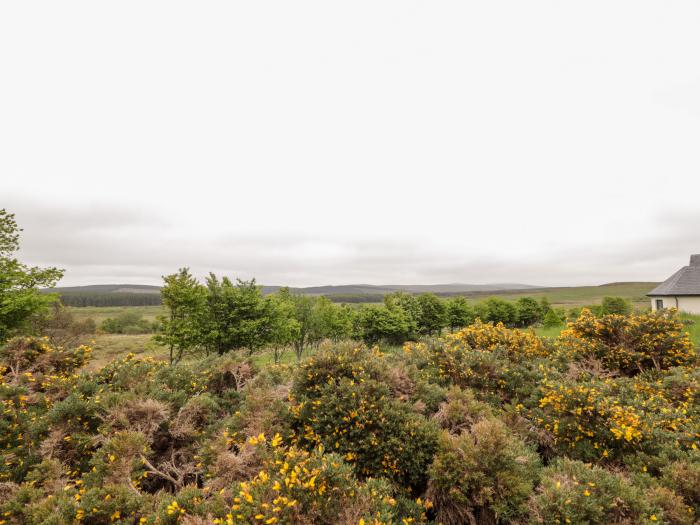 Challenger Bothy near to Lairg, Scottish Highlands. Pet-friendly, loch and mountain views, wildlife.