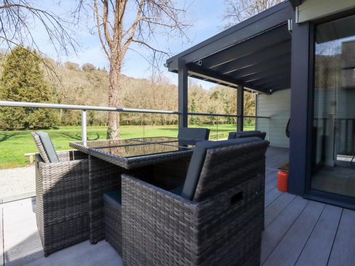Brambles near St Mabyn in Cornwall. Contemporary and open-plan living. Enclosed decking and parking.