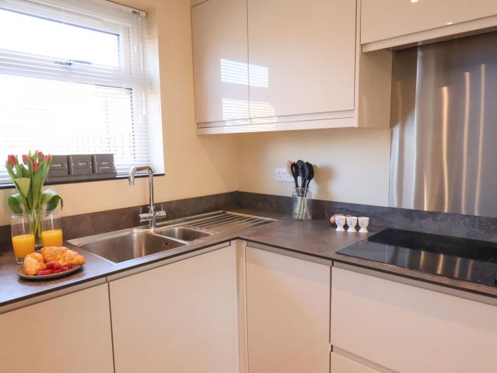 Prestella in Filey, North Yorkshire. Close to amenities and beach, family and pet-friendly. Stylish.