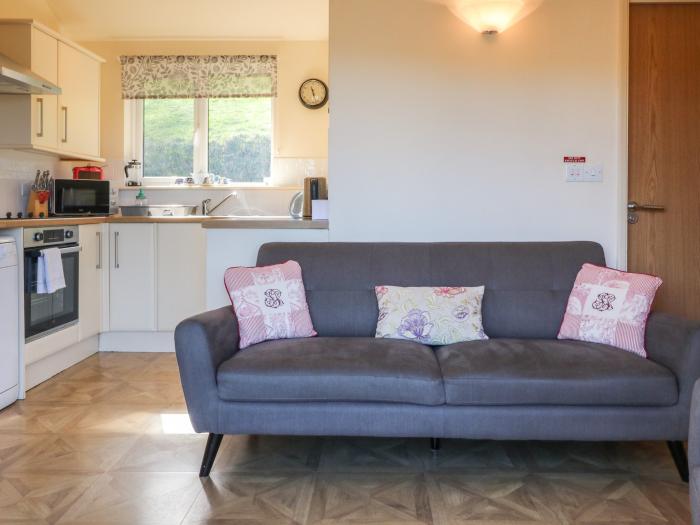 Chalet Log Cabin L14 in Combe Martin, Devon sleeps four in two bedrooms. Two dogs. In national park.