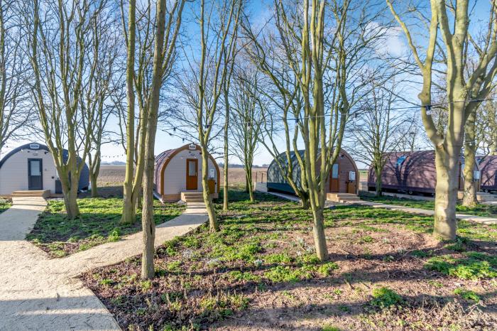 Pod 9 in Aldbrough, Yorkshire sleeps four guests in studio-style layout and has private parking with