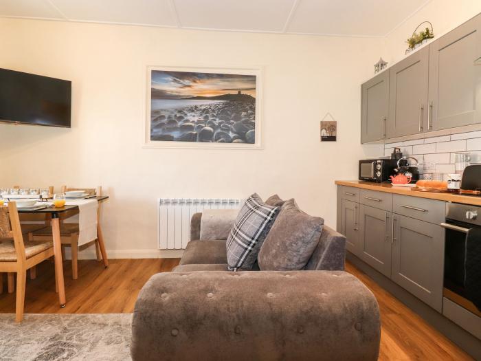 The Butchers Flat in Seahouses, Northumberland. First-floor apartment, off-road parking, near beach.