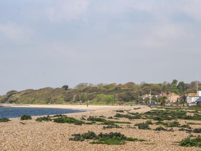 Alverstone Seaside near Gosport, Hampshire. Three-bedroom home set near amenities and coast. Garden.