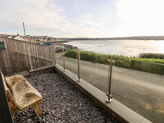 Cleddau Sound in Llanstadwell, Neyland, Pembrokeshire. Estuary view. Family-friendly. Reverse-level.