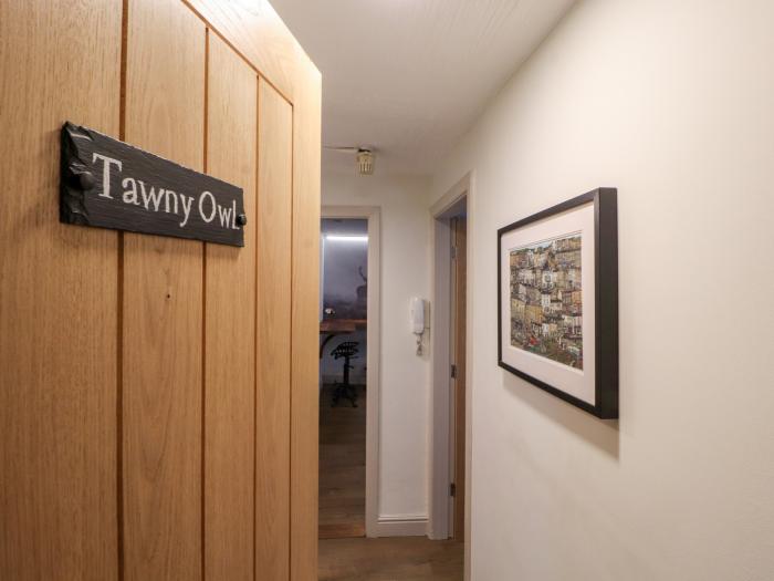 Tawny Owl, Kirkby Lonsdale in Cumbria. Close to a shop a pub and a river. TV and WiFi. Two bedrooms.