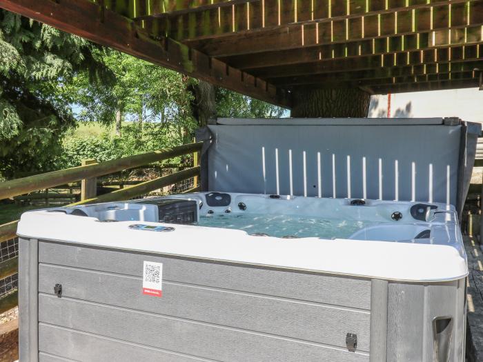 Awelfan is near Bettws Cedewain, Powys. Three-bedroom, barn conversion. Hot tub and enclosed garden.