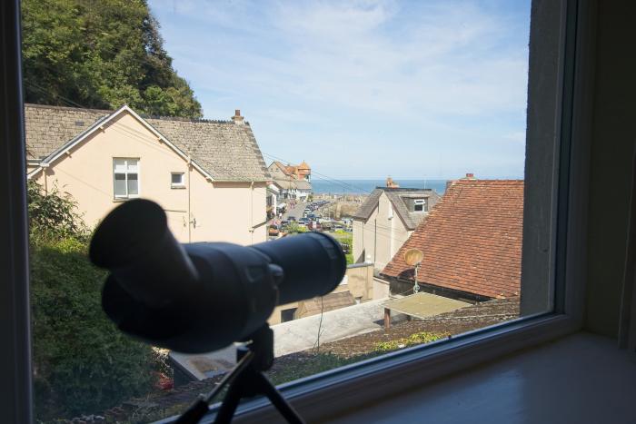 Lynmouth View, Lynmouth, Devon. Stunning sea views. Pet-free. Decking with furniture. Electric fire.