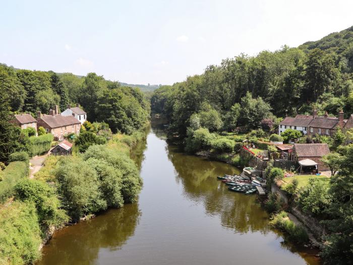 The Olde Drill House in Ironbridge, Shropshire. Two-bedroom, riverside home. Close to shops and pubs