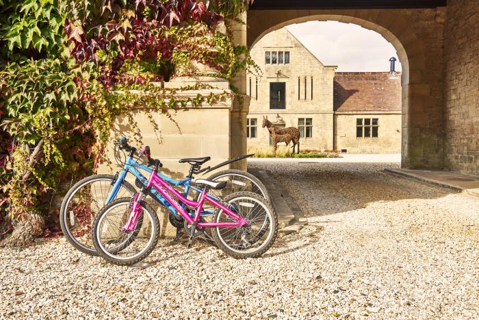 The Hayloft in Humshaugh, Northumberland. Two-bedroom apartment with access to on-site spa. Stylish.