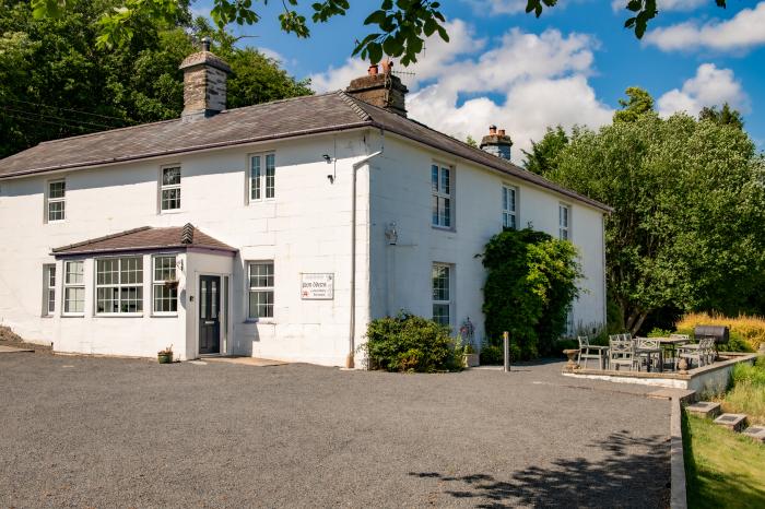 Fron Dderw, in Bala, Gwynedd. Nine-bedroom house with stunning countryside views across North Wales.