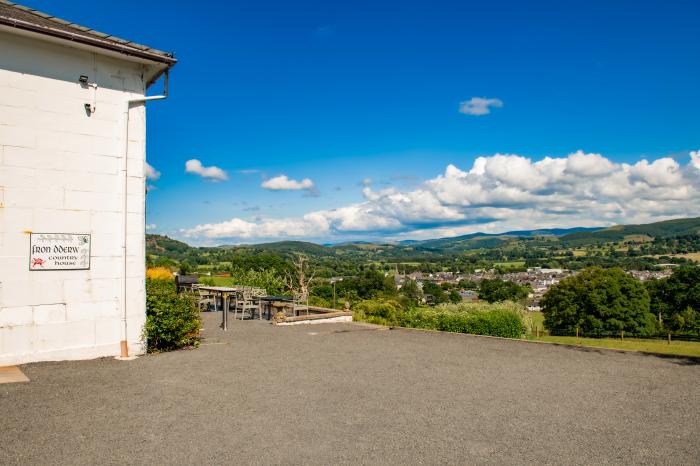 Fron Dderw, in Bala, Gwynedd. Nine-bedroom house with stunning countryside views across North Wales.