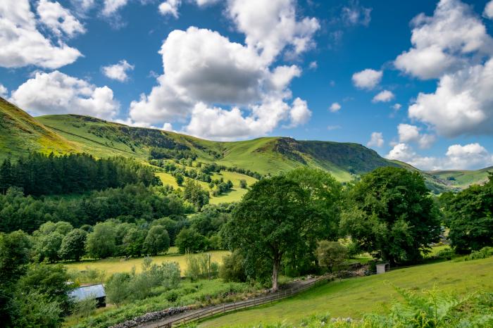 Fron Dderw, in Bala, Gwynedd. Nine-bedroom house with stunning countryside views across North Wales.