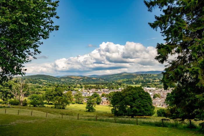 Fron Dderw, in Bala, Gwynedd. Nine-bedroom house with stunning countryside views across North Wales.