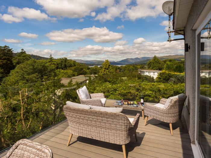 Mere View, Bowness-On-Windermere, Cumbria. Three bedrooms. EV charging point. Reverse level. Balcony