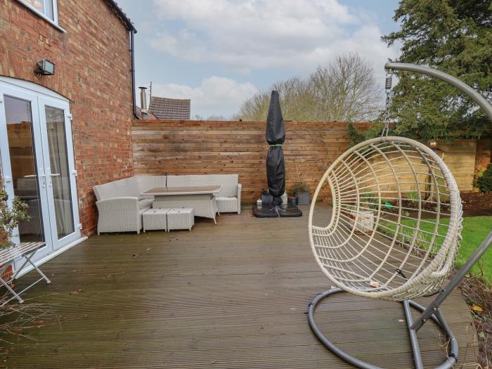 Holt House in Bicker, Lincolnshire. Four-bedroom home with countryside views. Enclosed garden. Pets.