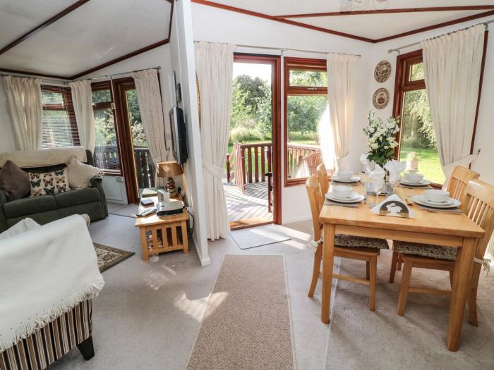 Evergreen Lodge nr Felton, Northumberland. Three-bedroom lodge with various on-site facilities. Pets