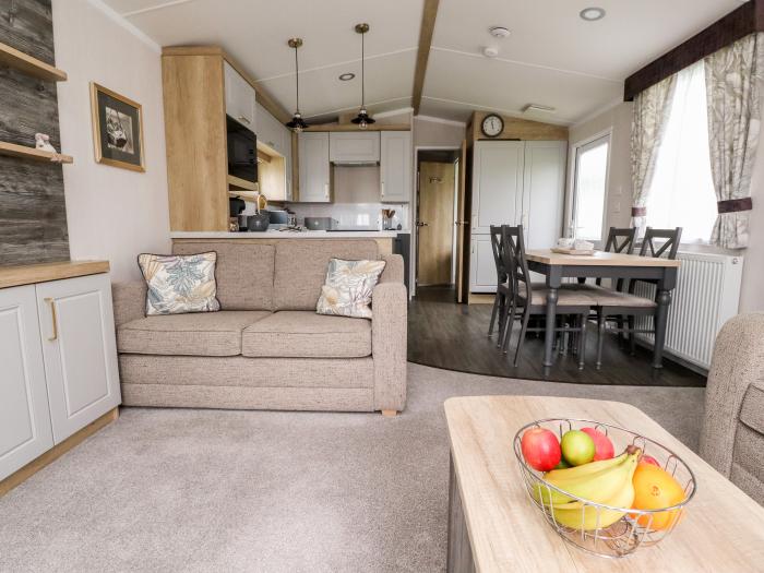 Lodge 2, in Long Preston, North Yorkshire. Two-bedroom, luxury lodge with on-site facilities. Rural.