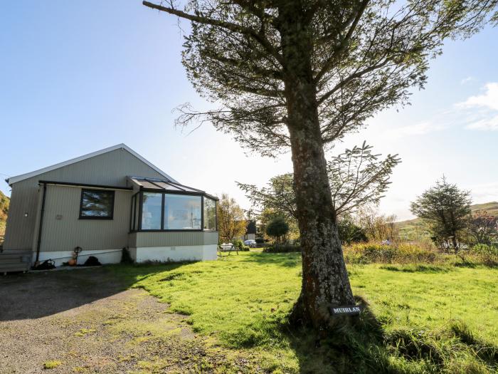 Muirlan is near Oban, Argyll and Bute. Three-bedroom bungalow with lovely sea views. Rural location.