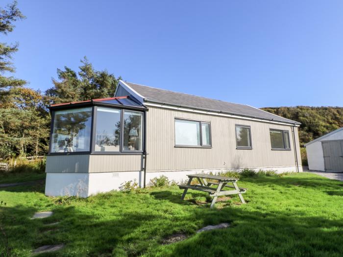 Muirlan is near Oban, Argyll and Bute. Three-bedroom bungalow with lovely sea views. Rural location.