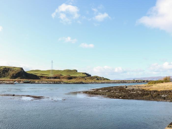 Muirlan is near Oban, Argyll and Bute. Three-bedroom bungalow with lovely sea views. Rural location.