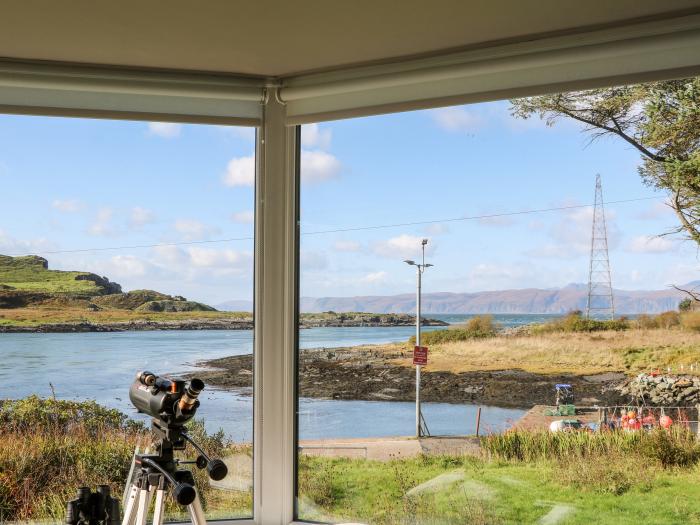 Muirlan is near Oban, Argyll and Bute. Three-bedroom bungalow with lovely sea views. Rural location.