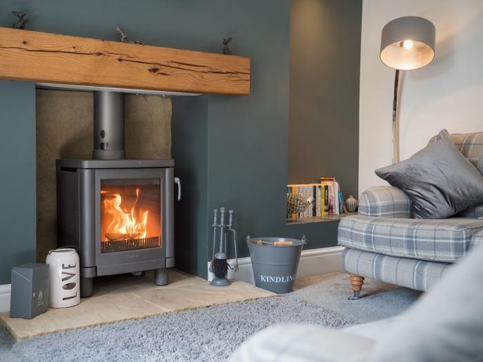 Park Grange Cottage, Threshfield, Yorkshire Dales. Contemporary. Woodburning stove. In National Park