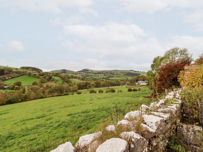 The Barn in Llanarmon-Yn-Ial, North Wales with indoor heated pool, valley view and woodburning stove