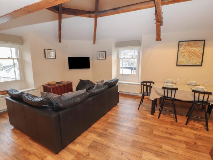 The Penthouse, in the heart of Sedbergh, Cumbria. Second-floor apartment. Exposed beams. Great views