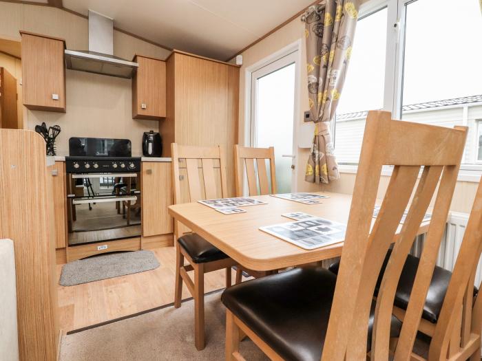 Sanctuary BP12, is in Heysham, Lancashire. Detached lodge. Open-plan living. On-site swimming pool.