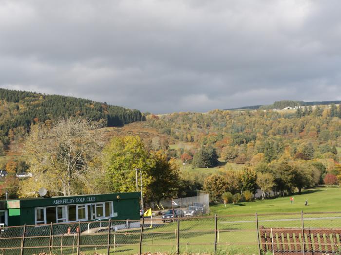 2 Strathtay Lodges, Aberfeldy, Perth and Kinross. Close to amenities and river. Ground-floor living.