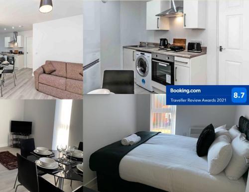 Air Host and Clean - Apartment 8 Barall Court - Sleeps 6 minutes from LFC free parking